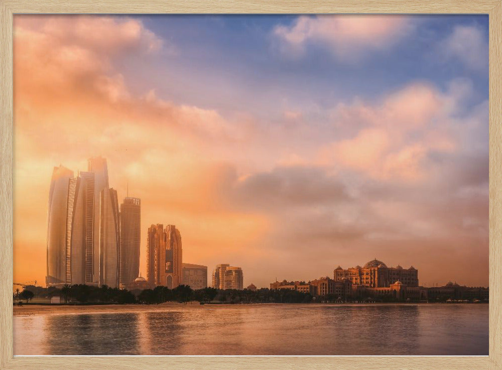 Etihad Towers & Emirates Palace, Abu Dhabi, UAE - Poster / Art Print