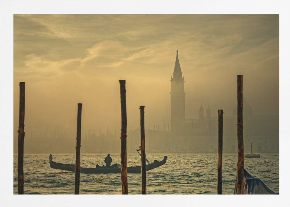 Gondola in the mist - Poster / Art Print