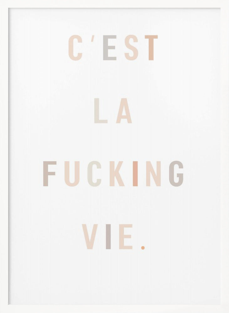 C'est la fucking vie - Poster / Art Print