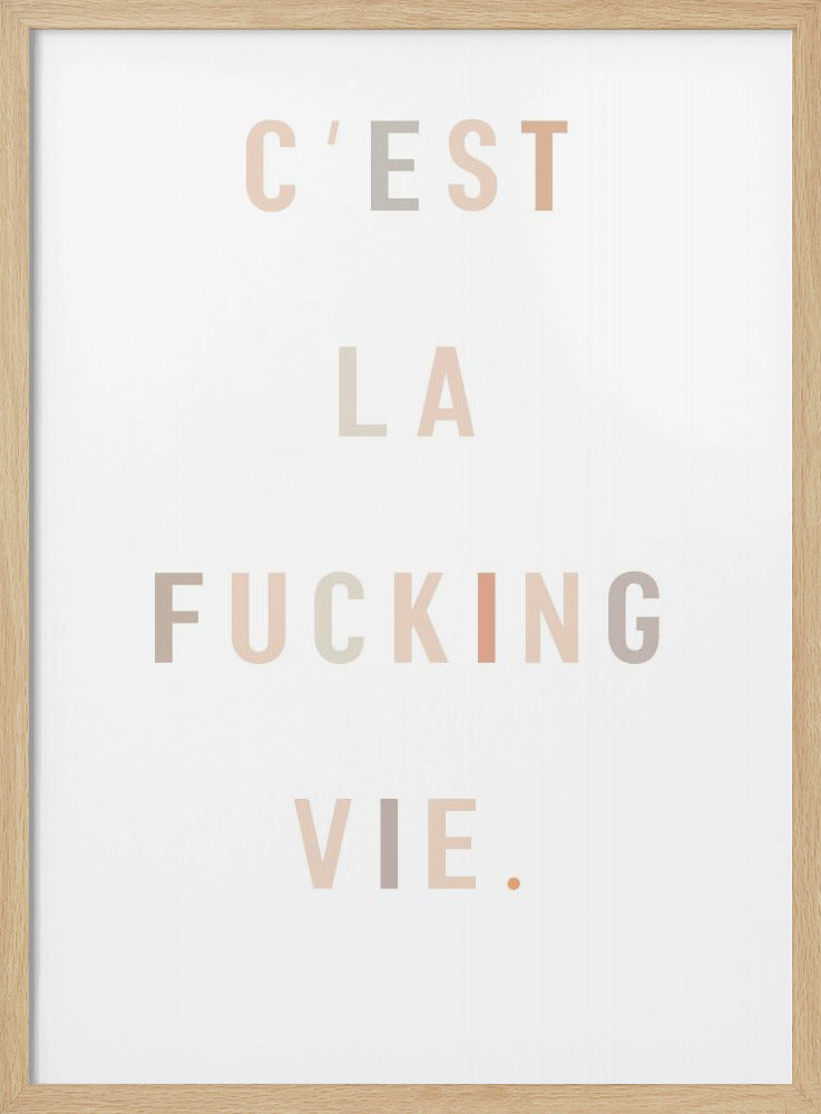 C'est la fucking vie - Poster / Art Print
