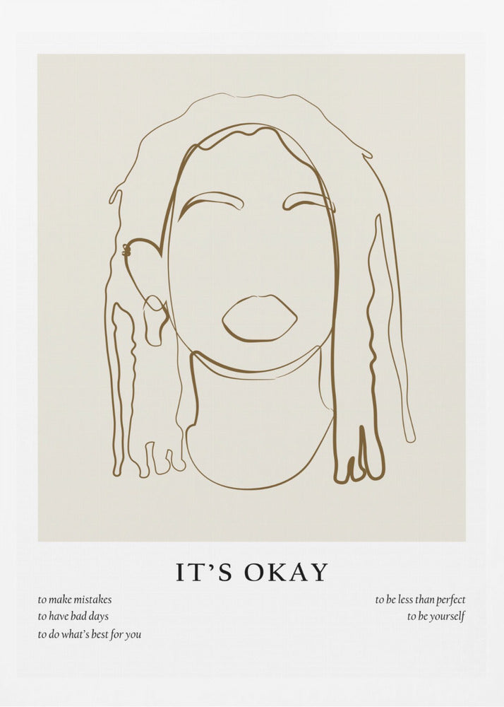 Woman line portrait - Poster / Art Print