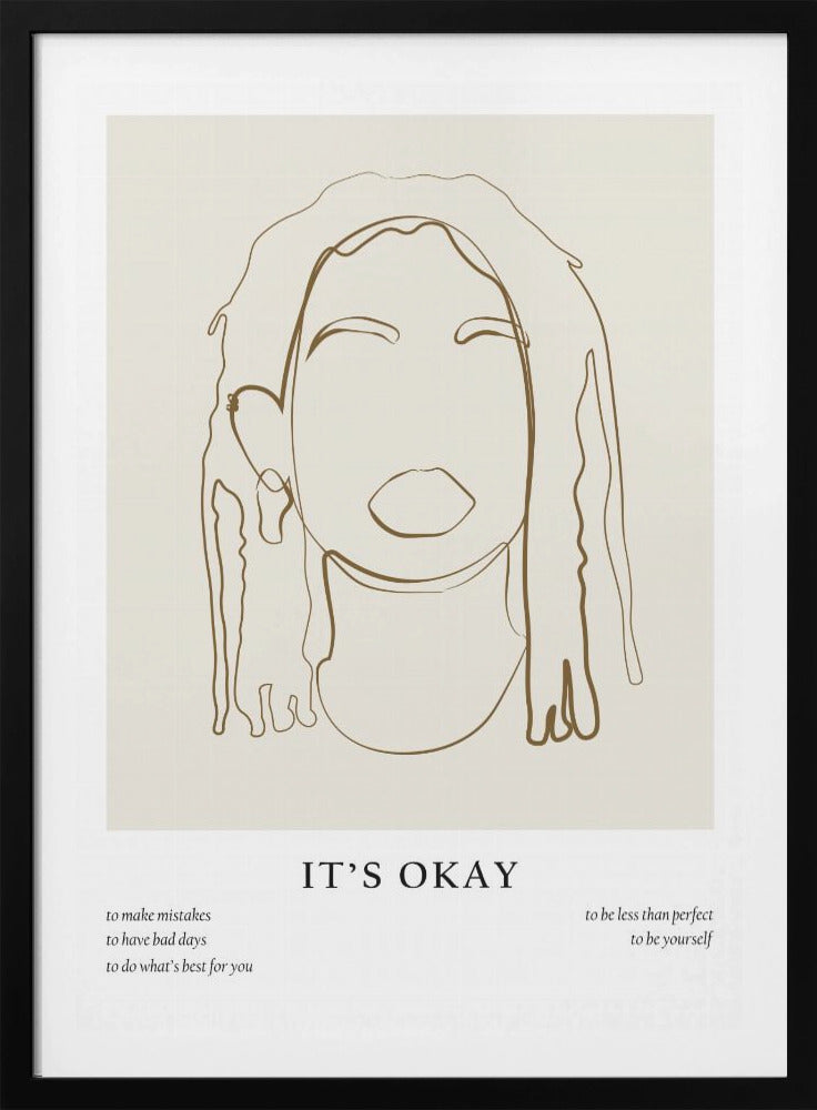 Woman line portrait - Poster / Art Print