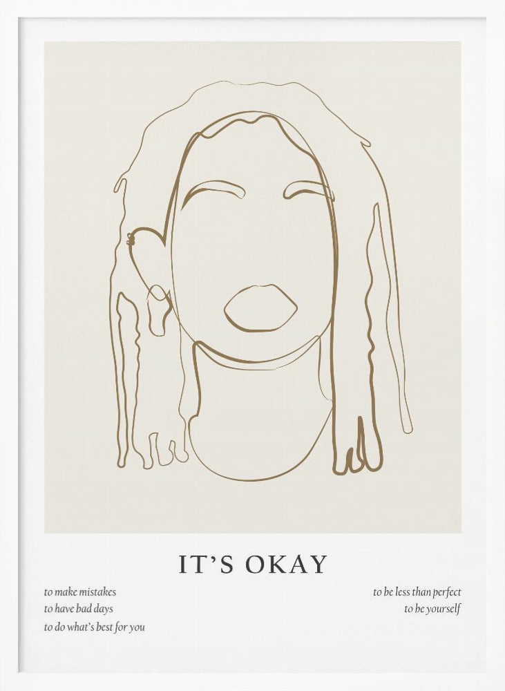 Woman line portrait - Poster / Art Print