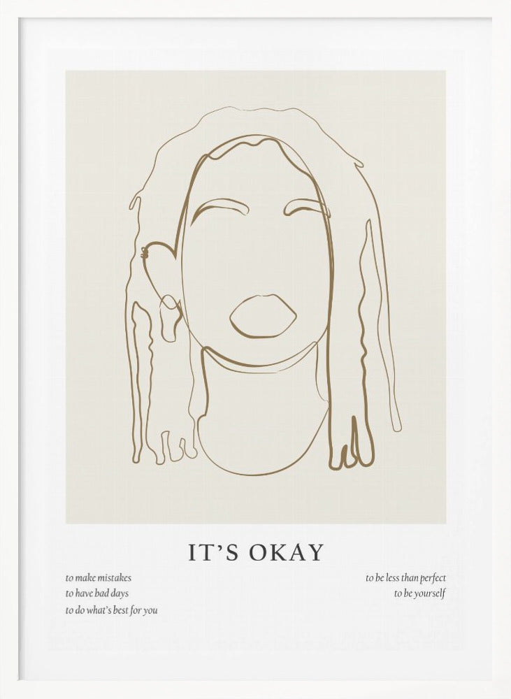 Woman line portrait - Poster / Art Print