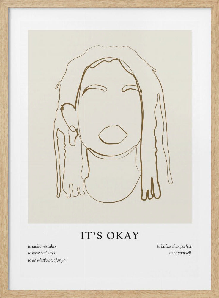 Woman line portrait - Poster / Art Print
