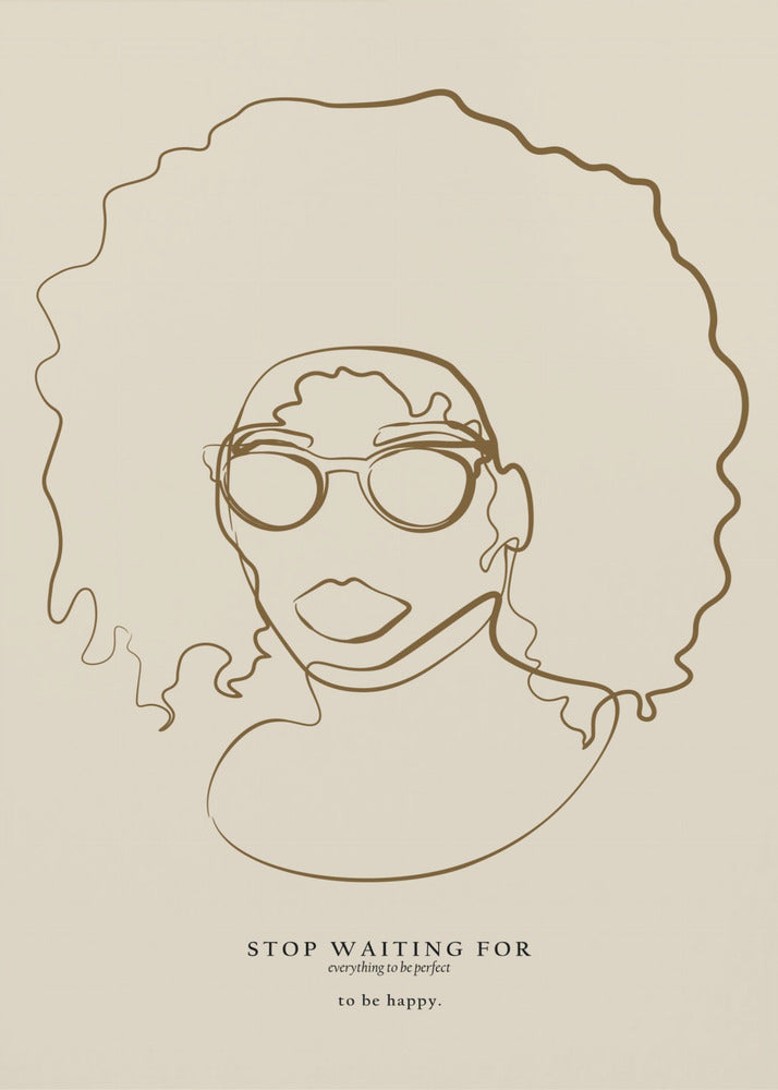 Woman face with glasses - Poster / Art Print