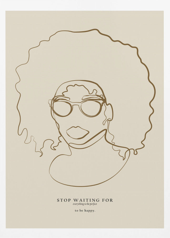 Woman face with glasses - Poster / Art Print