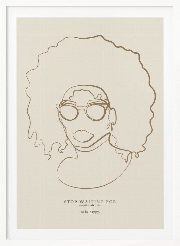 Woman face with glasses - Poster / Art Print