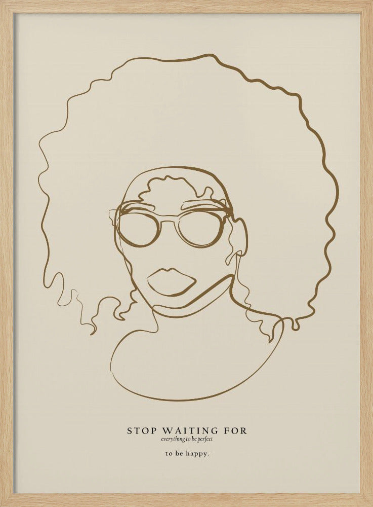 Woman face with glasses - Poster / Art Print