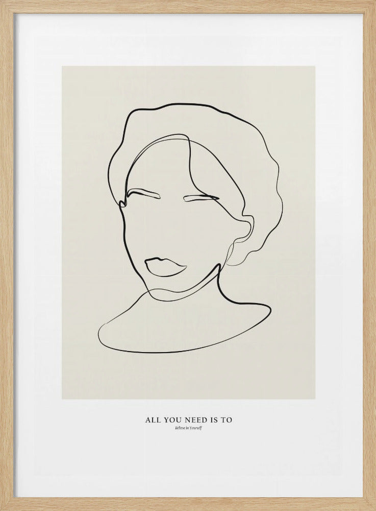 Modern female line art - Poster / Art Print
