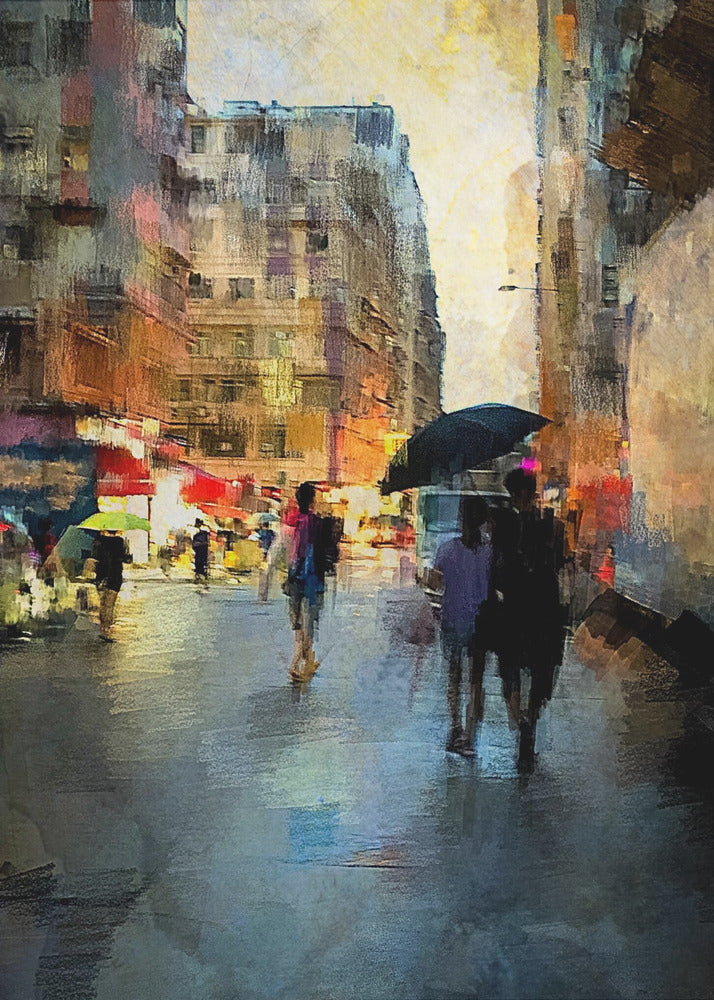 Hong Kong street scene - Poster / Art Print