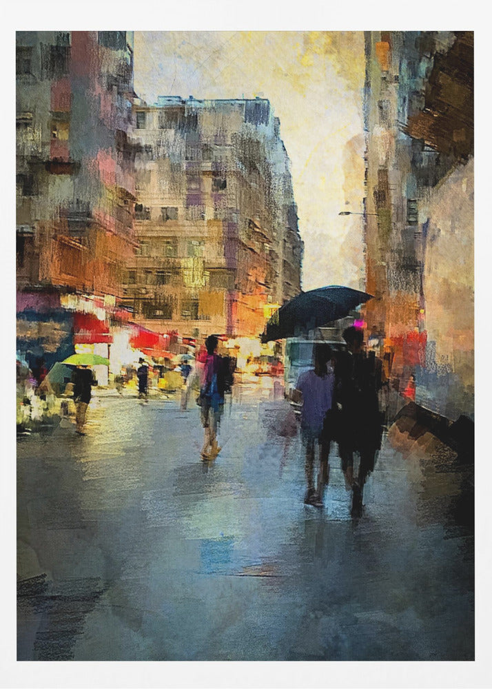 Hong Kong street scene - Poster / Art Print