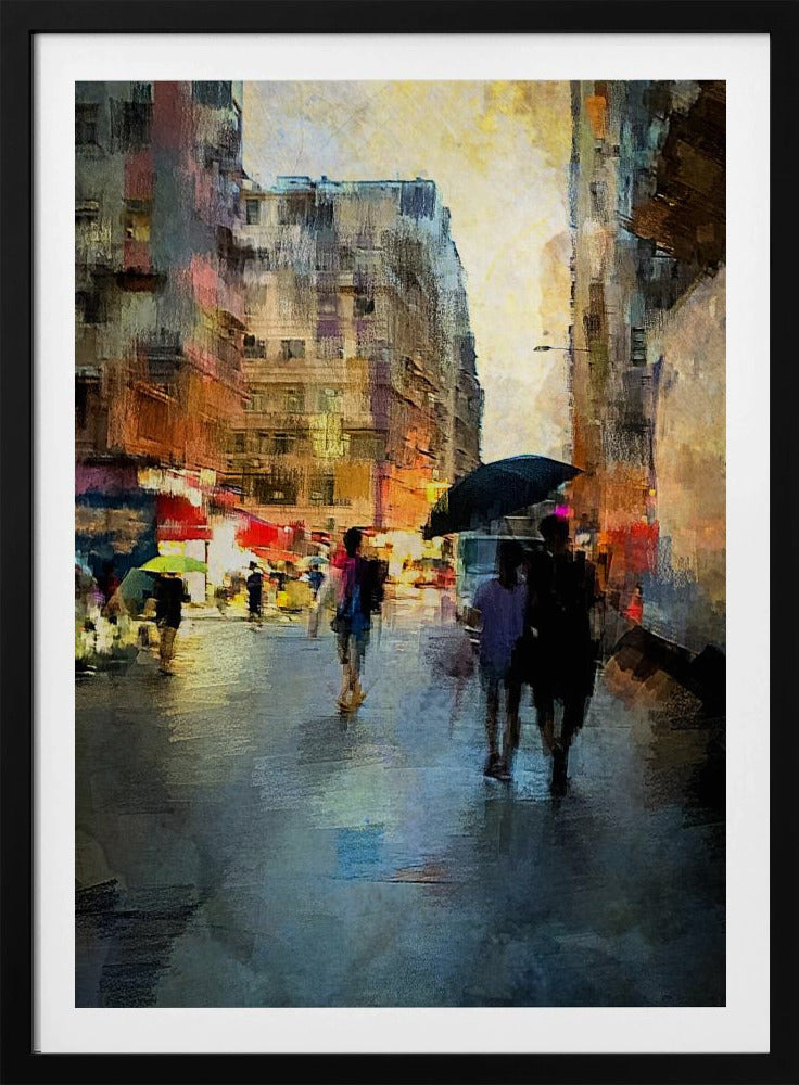 Hong Kong street scene - Poster / Art Print