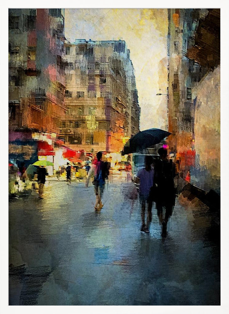 Hong Kong street scene - Poster / Art Print