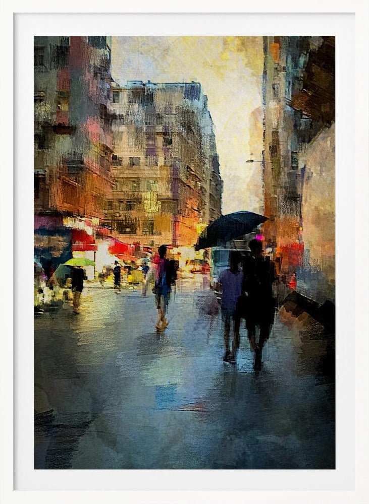 Hong Kong street scene - Poster / Art Print