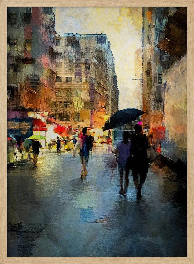 Hong Kong street scene - Poster / Art Print