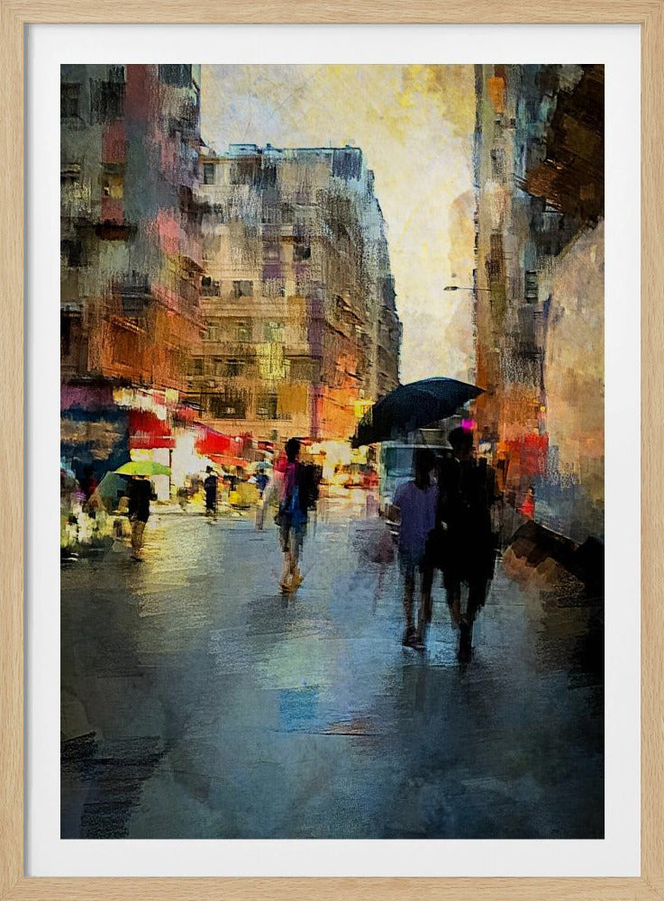 Hong Kong street scene - Poster / Art Print