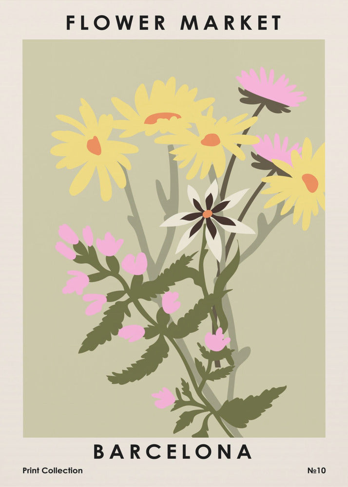 Flower Market Barcelona - Poster / Art Print