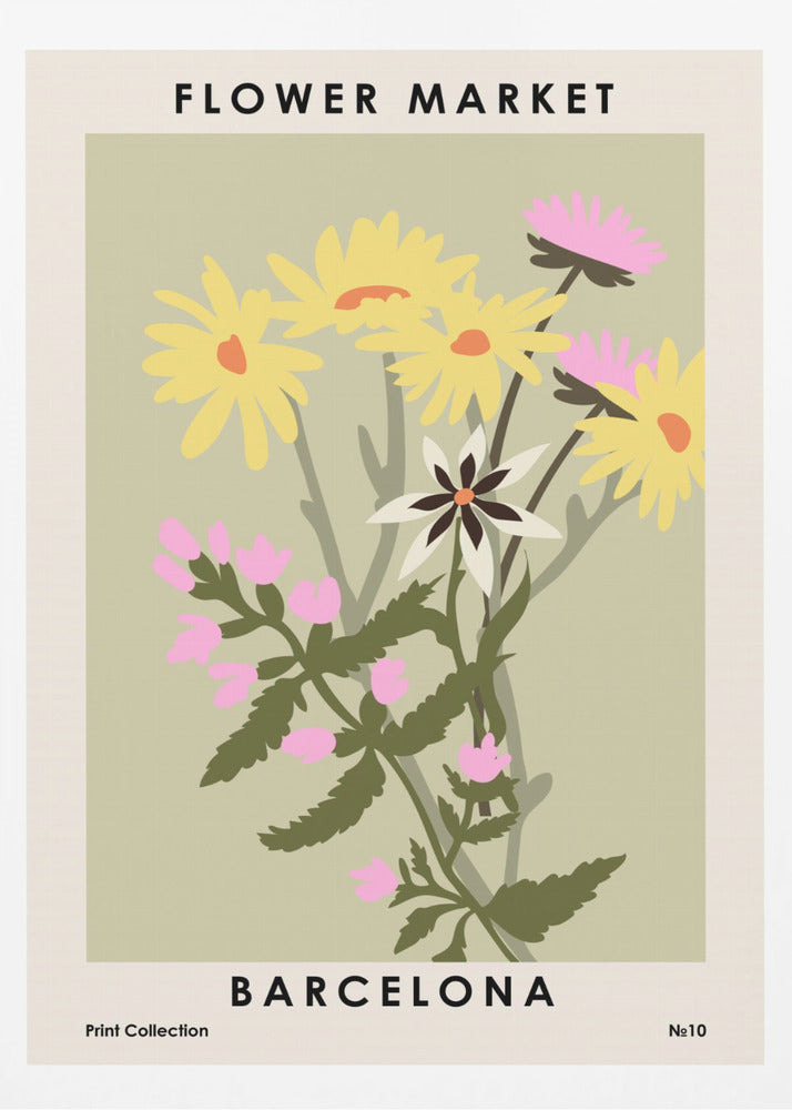Flower Market Barcelona - Poster / Art Print