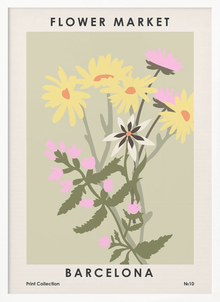 Flower Market Barcelona - Poster / Art Print