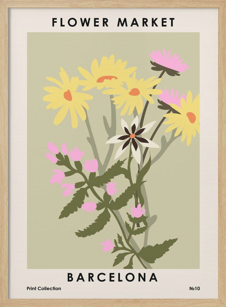 Flower Market Barcelona - Poster / Art Print