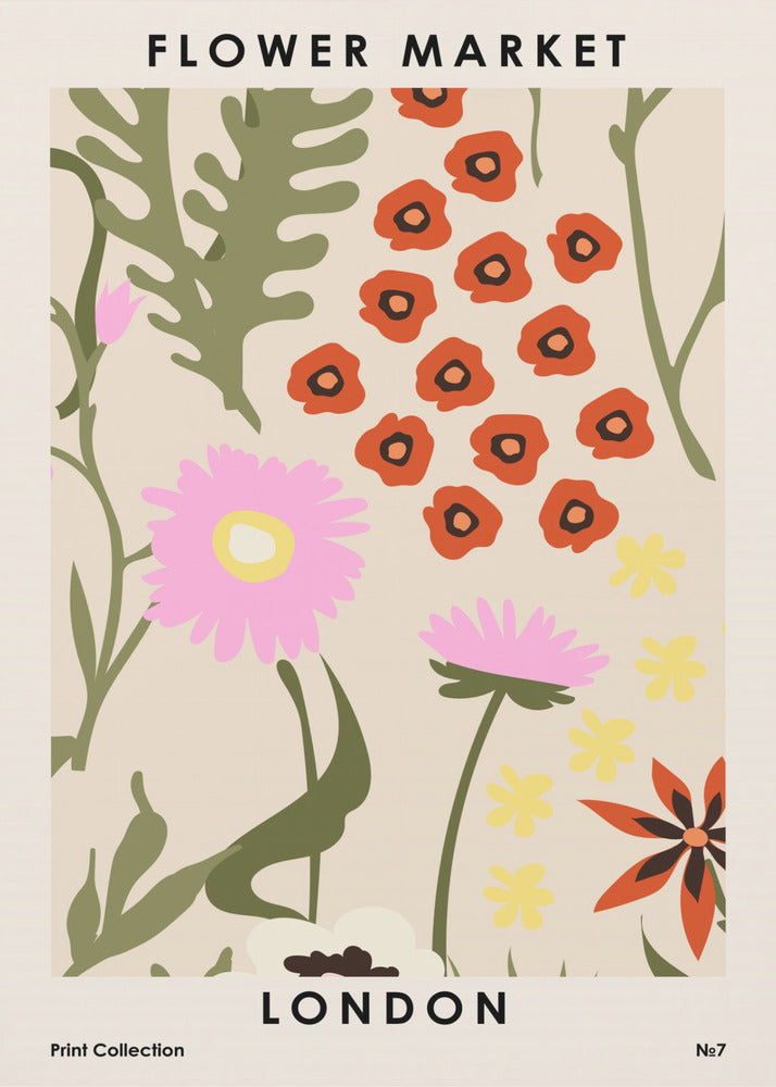Flower Market London - Poster / Art Print