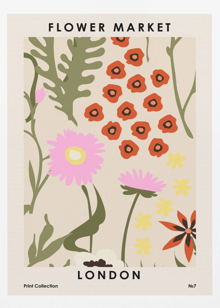 Flower Market London - Poster / Art Print