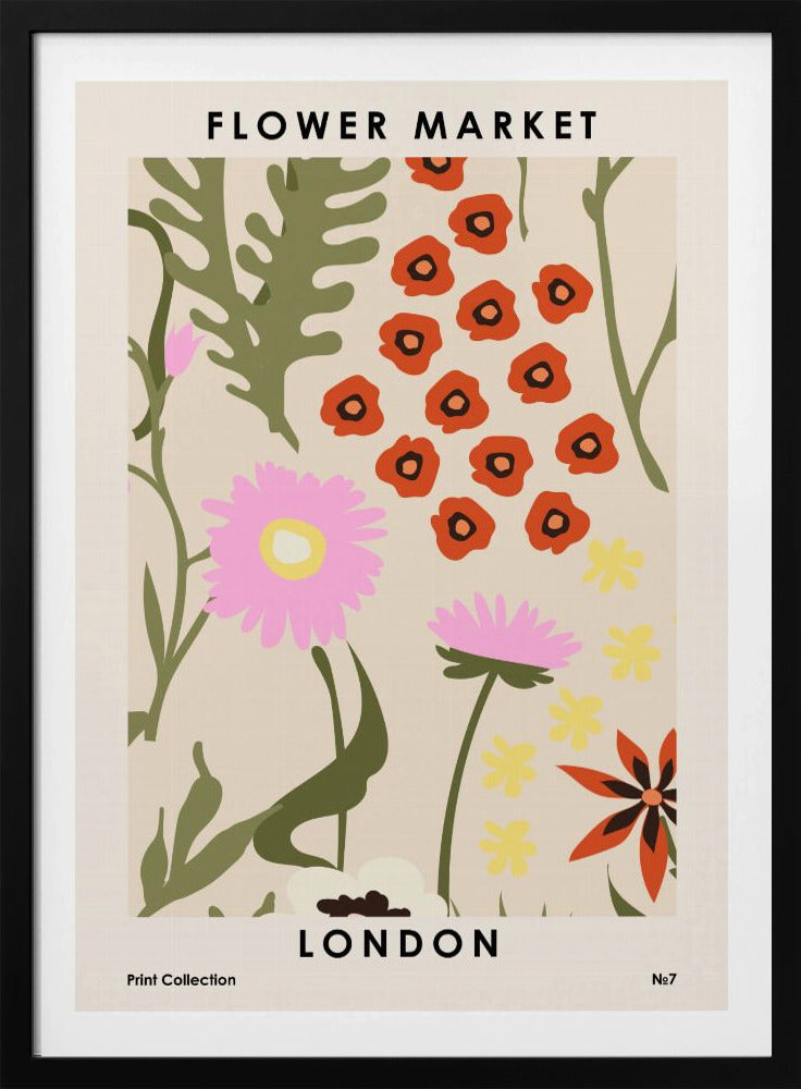 Flower Market London - Poster / Art Print