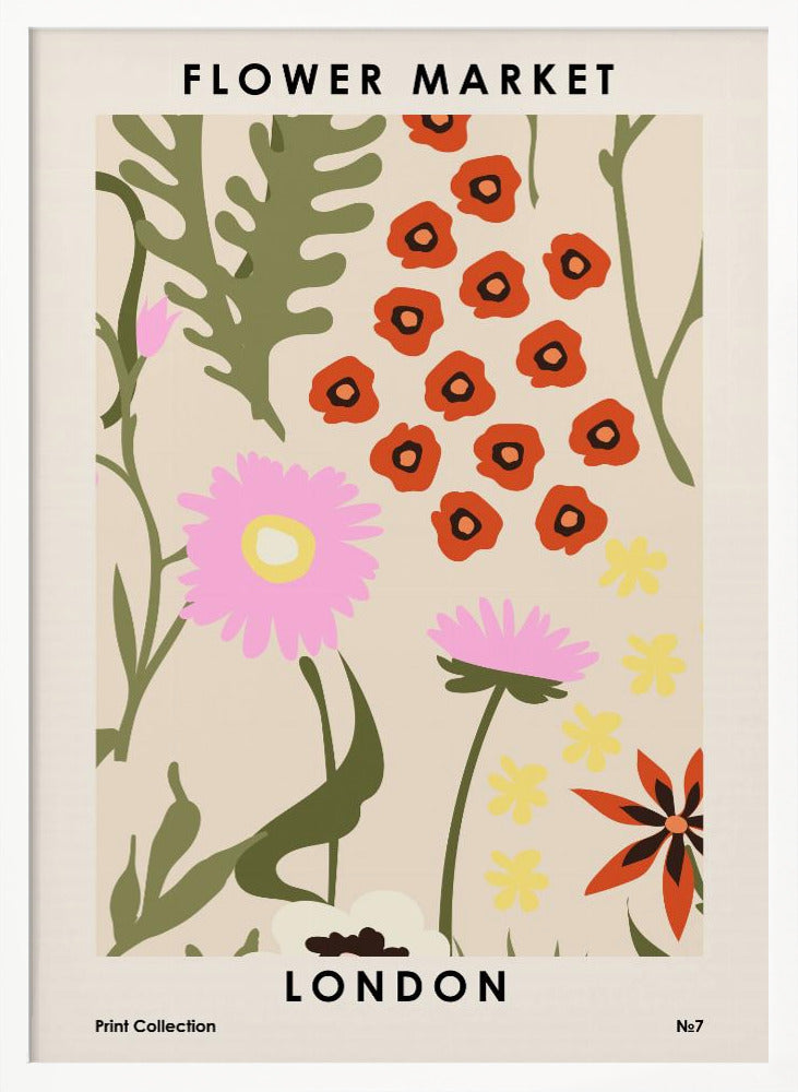 Flower Market London - Poster / Art Print