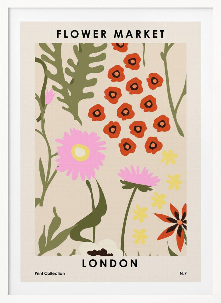 Flower Market London - Poster / Art Print
