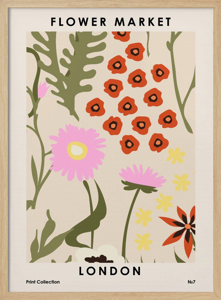 Flower Market London - Poster / Art Print