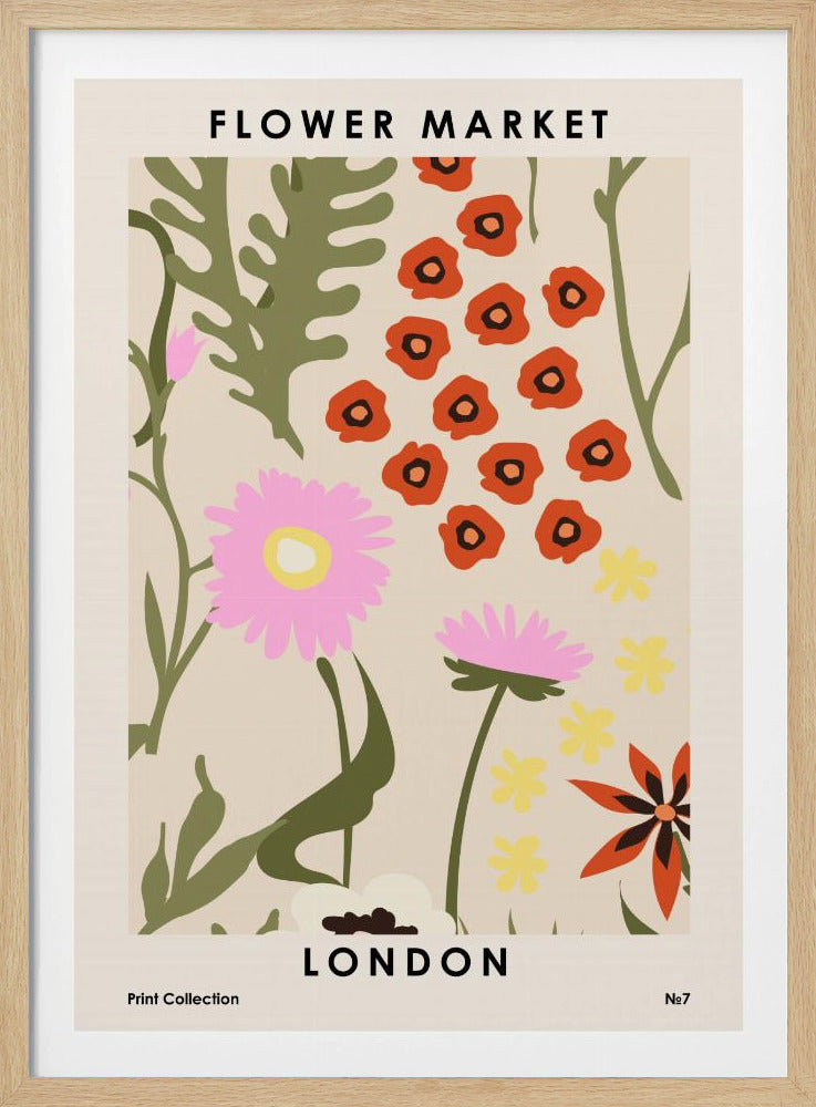 Flower Market London - Poster / Art Print