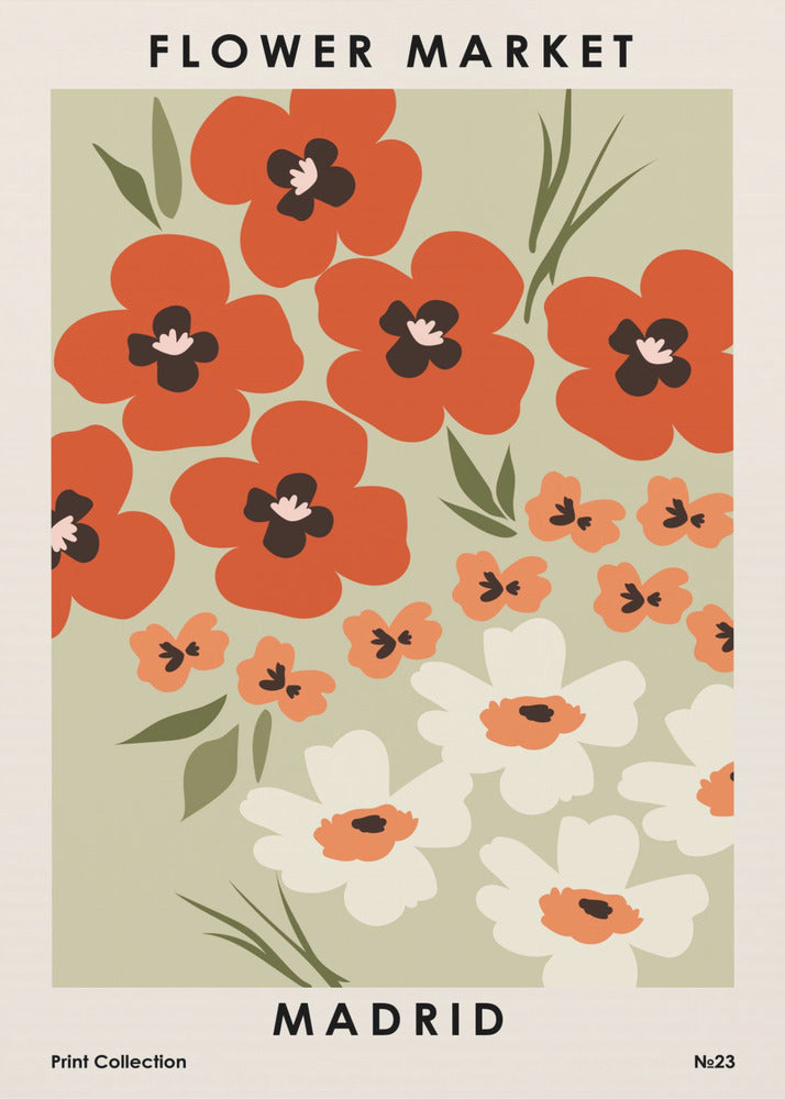 Flower Market Madrid - Poster / Art Print