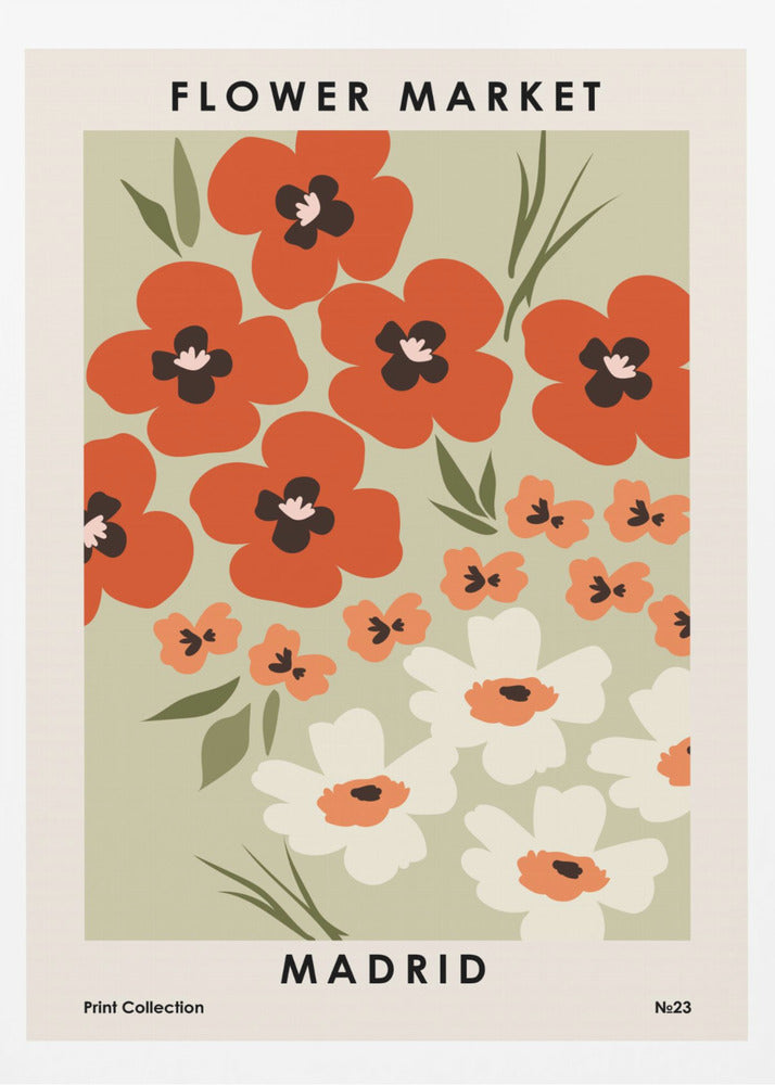 Flower Market Madrid - Poster / Art Print