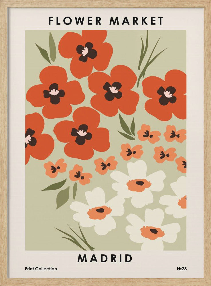 Flower Market Madrid - Poster / Art Print