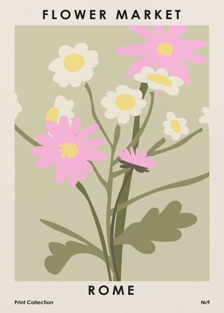 Flower Market Rome - Poster / Art Print
