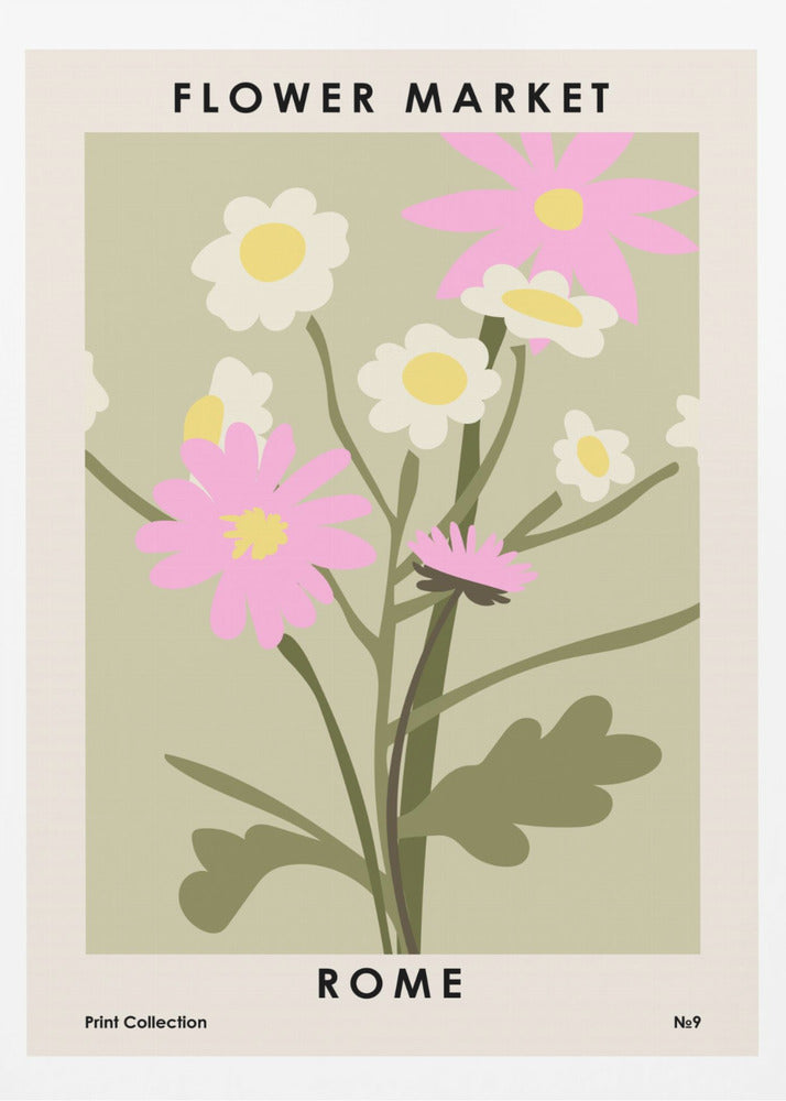 Flower Market Rome - Poster / Art Print