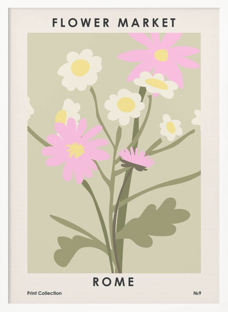 Flower Market Rome - Poster / Art Print