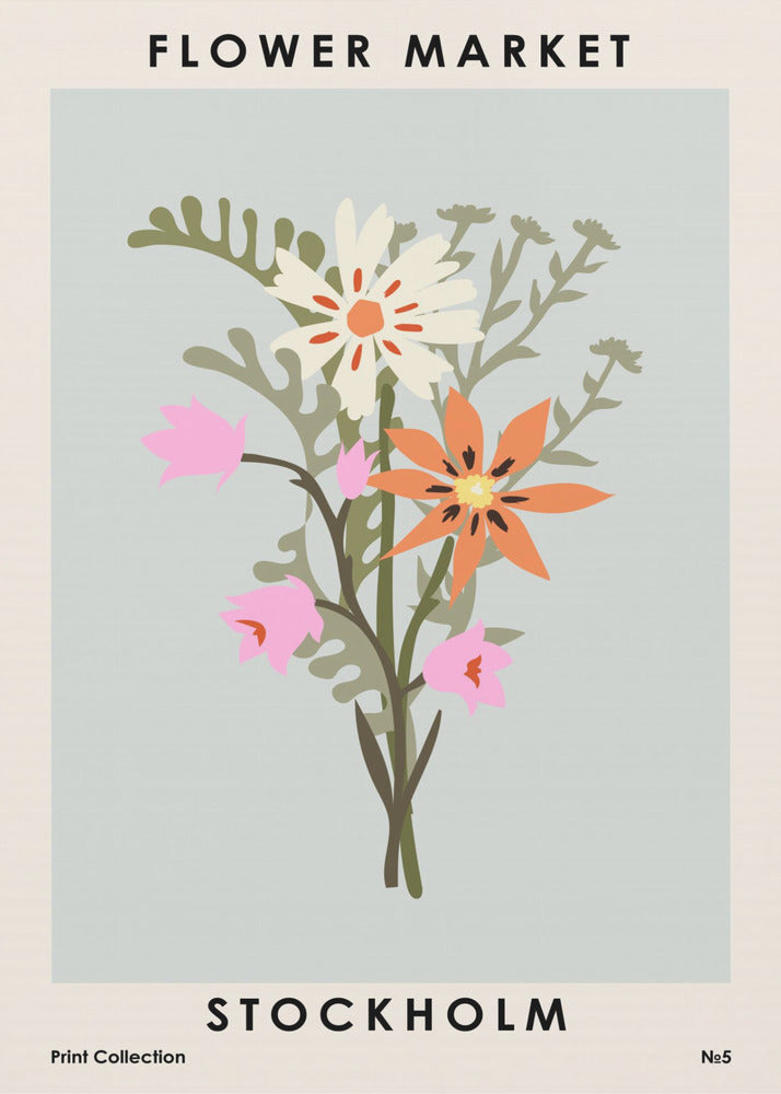 Flower Market Stockholm - Poster / Art Print