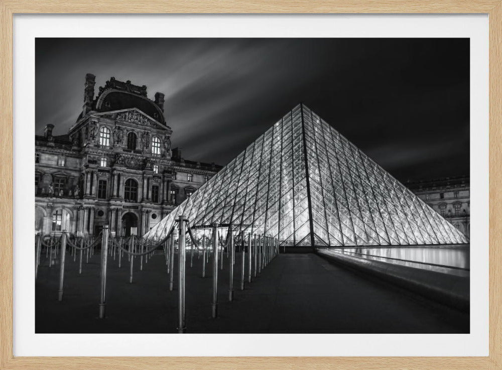 Louvre at Night - Poster / Art Print