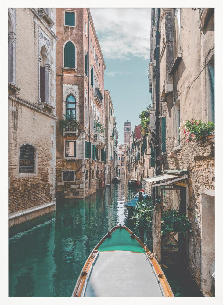 Boat on the river - Poster / Art Print