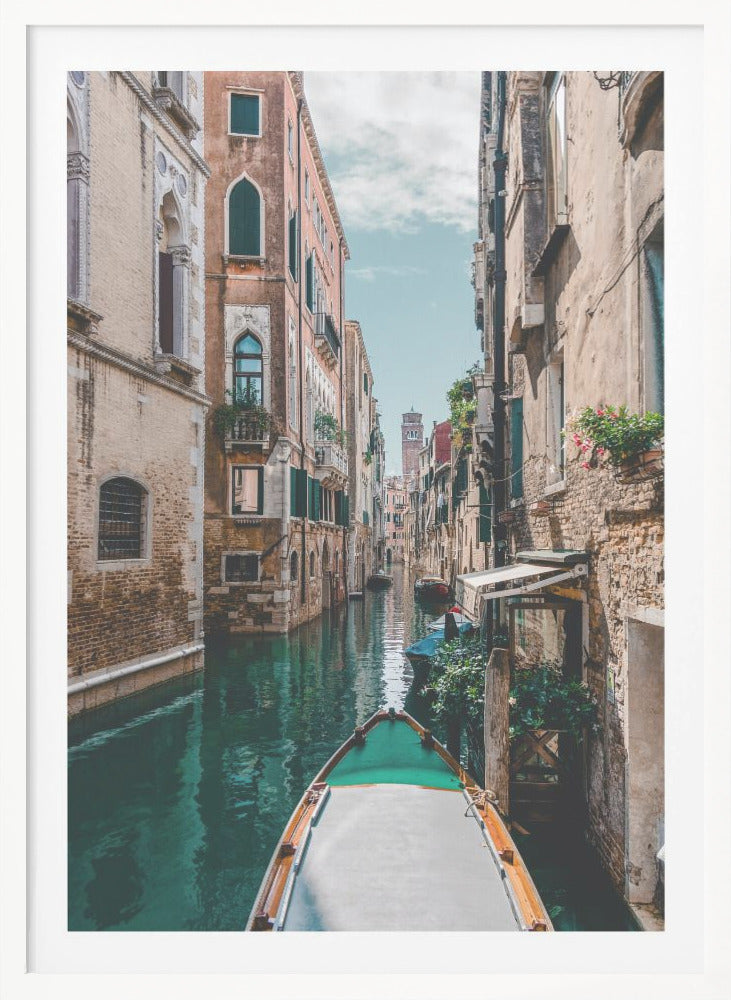 Boat on the river - Poster / Art Print