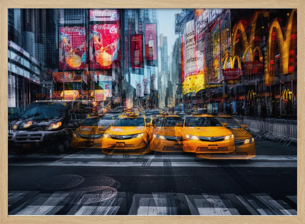 a taxi for christmas - Poster / Art Print