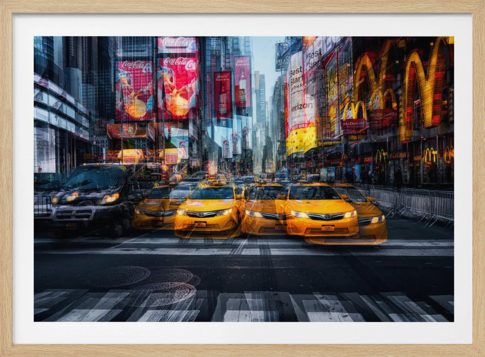 a taxi for christmas - Poster / Art Print