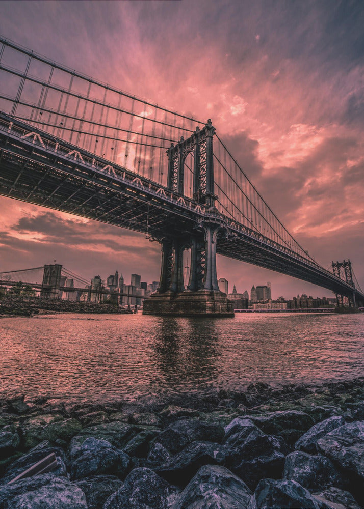 Manhattan Bridge Wide Angle - Poster / Art Print