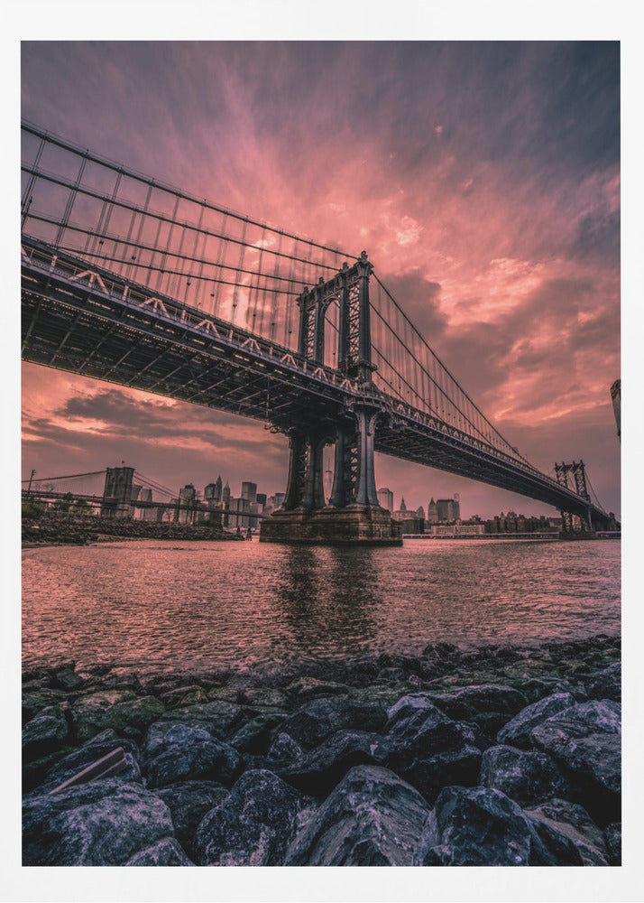 Manhattan Bridge Wide Angle - Poster / Art Print