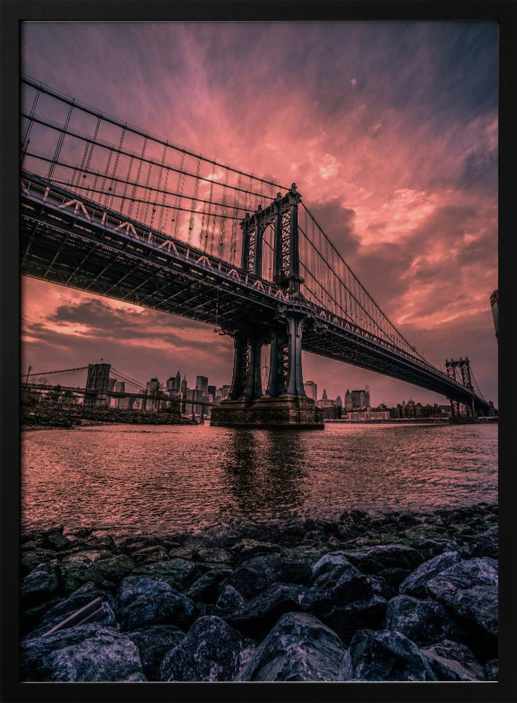 Manhattan Bridge Wide Angle - Poster / Art Print