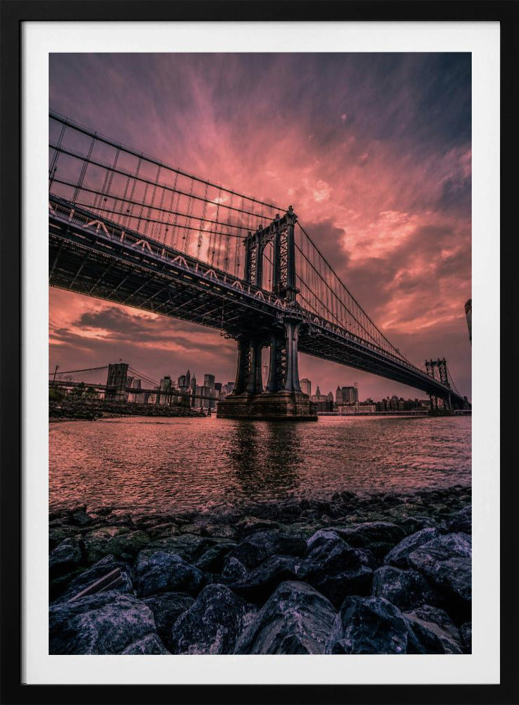 Manhattan Bridge Wide Angle - Poster / Art Print