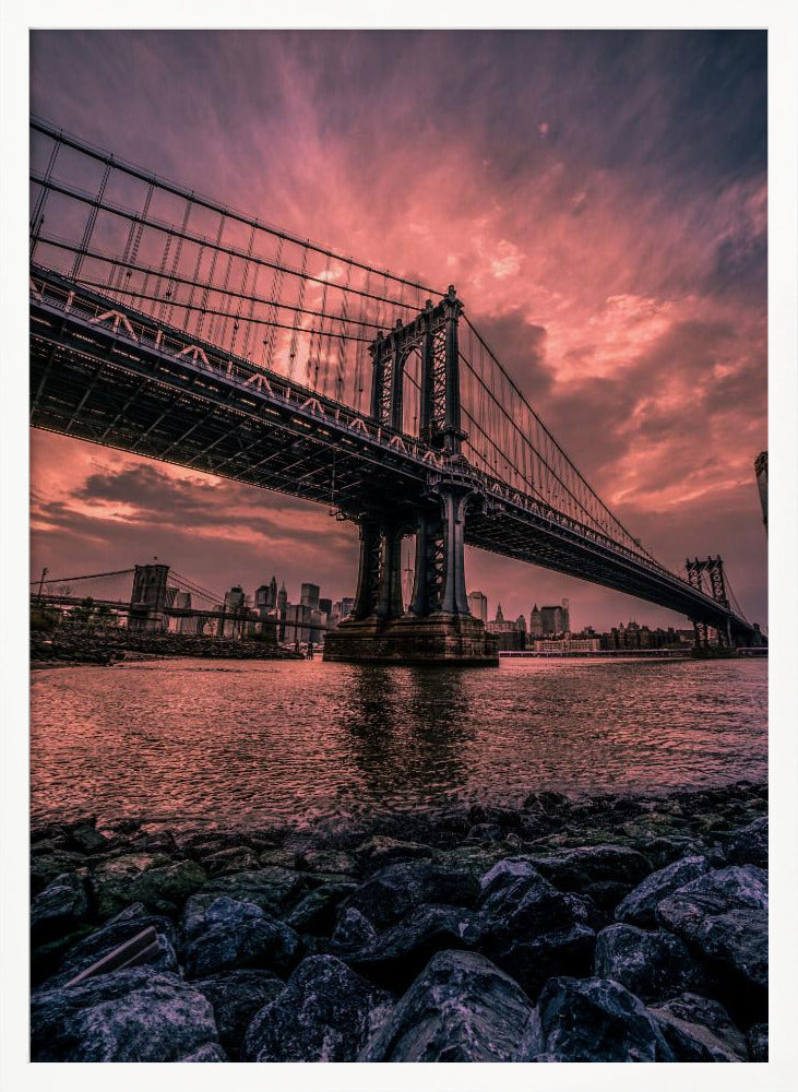 Manhattan Bridge Wide Angle - Poster / Art Print