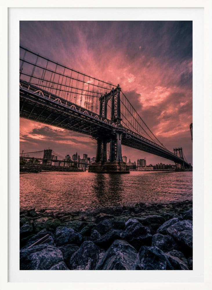 Manhattan Bridge Wide Angle - Poster / Art Print
